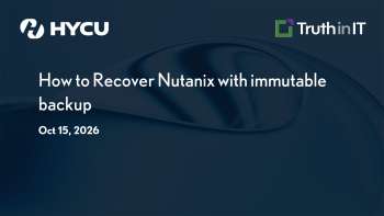 Nutanix Recovery with Immutable WORM Backup