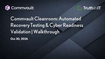 Commvault Cleanroom Recovery: Automated Testing Demo