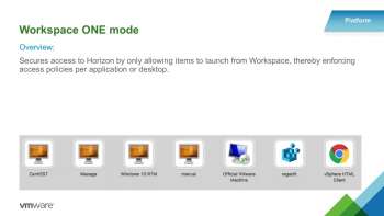 Horizon 7.2 Workspace ONE mode