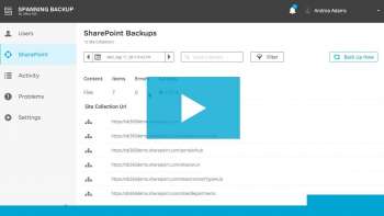 .@SpanningBackup for #Office365: #SharePoint Demo