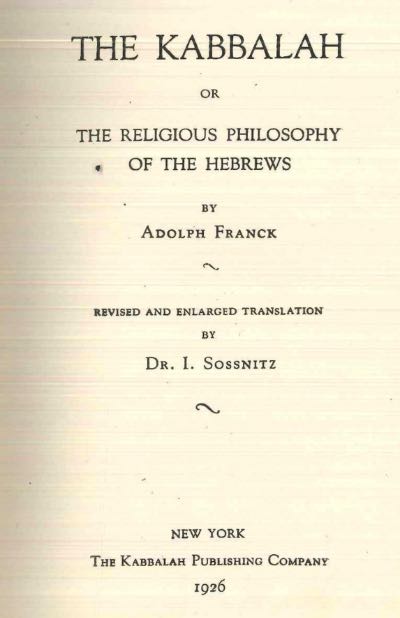 Adolph Franck Title Page