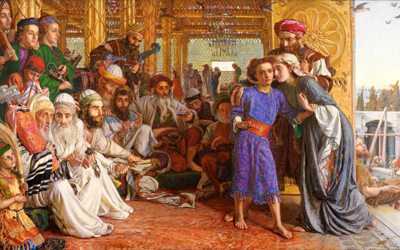 The Finding of the Saviour in the Temple. William Holman Hunt (1827-1910). Public Domain.