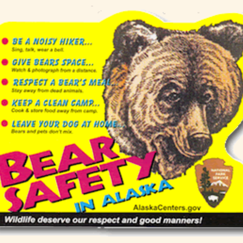 Tryspree Free Sticker Bear Safety in Alaska for Kids