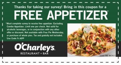 Tryspree Free Appetizer From O Charleys