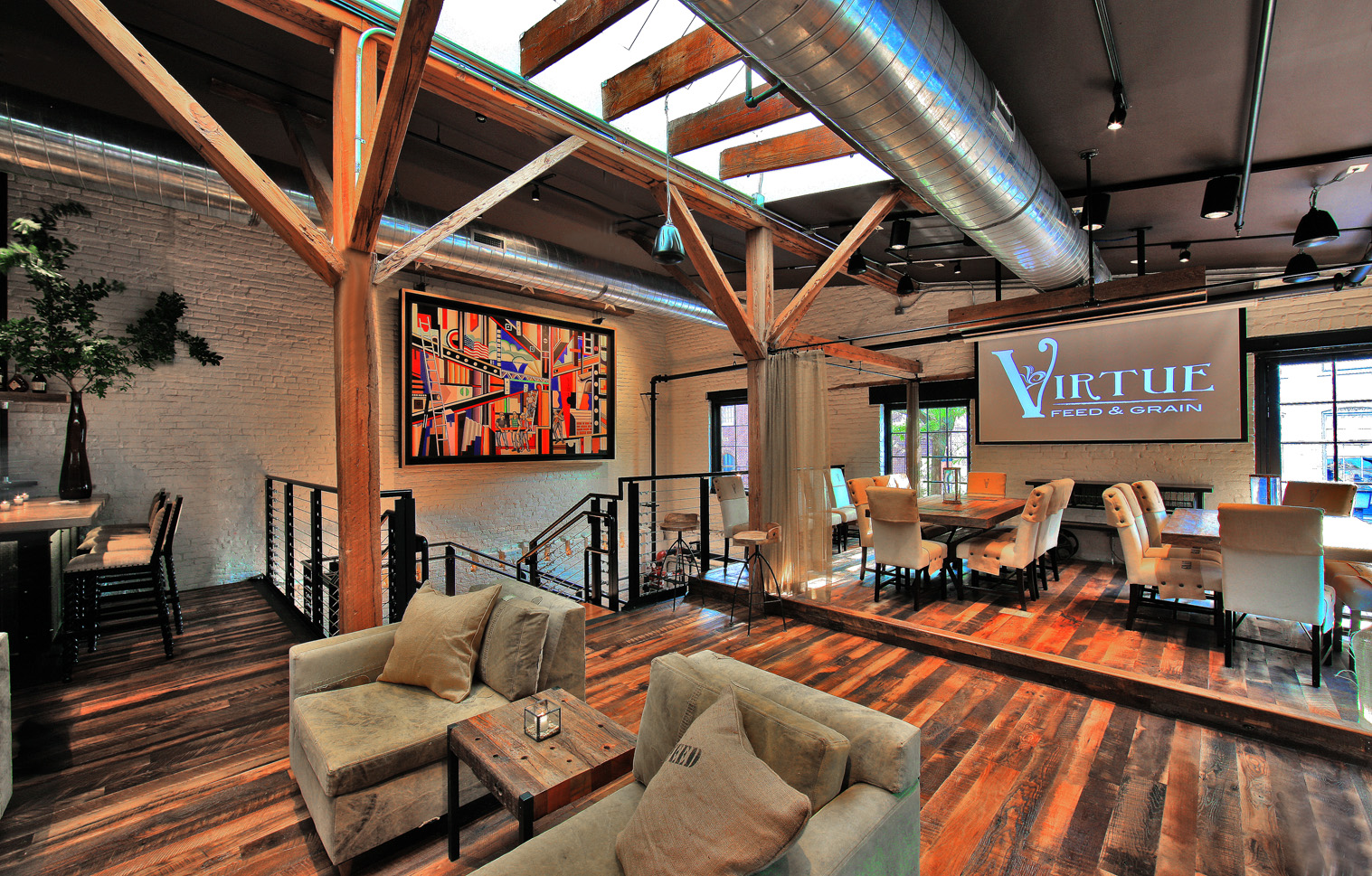 Virtue Feed & Grain Alexandria private dining, rehearsal dinners