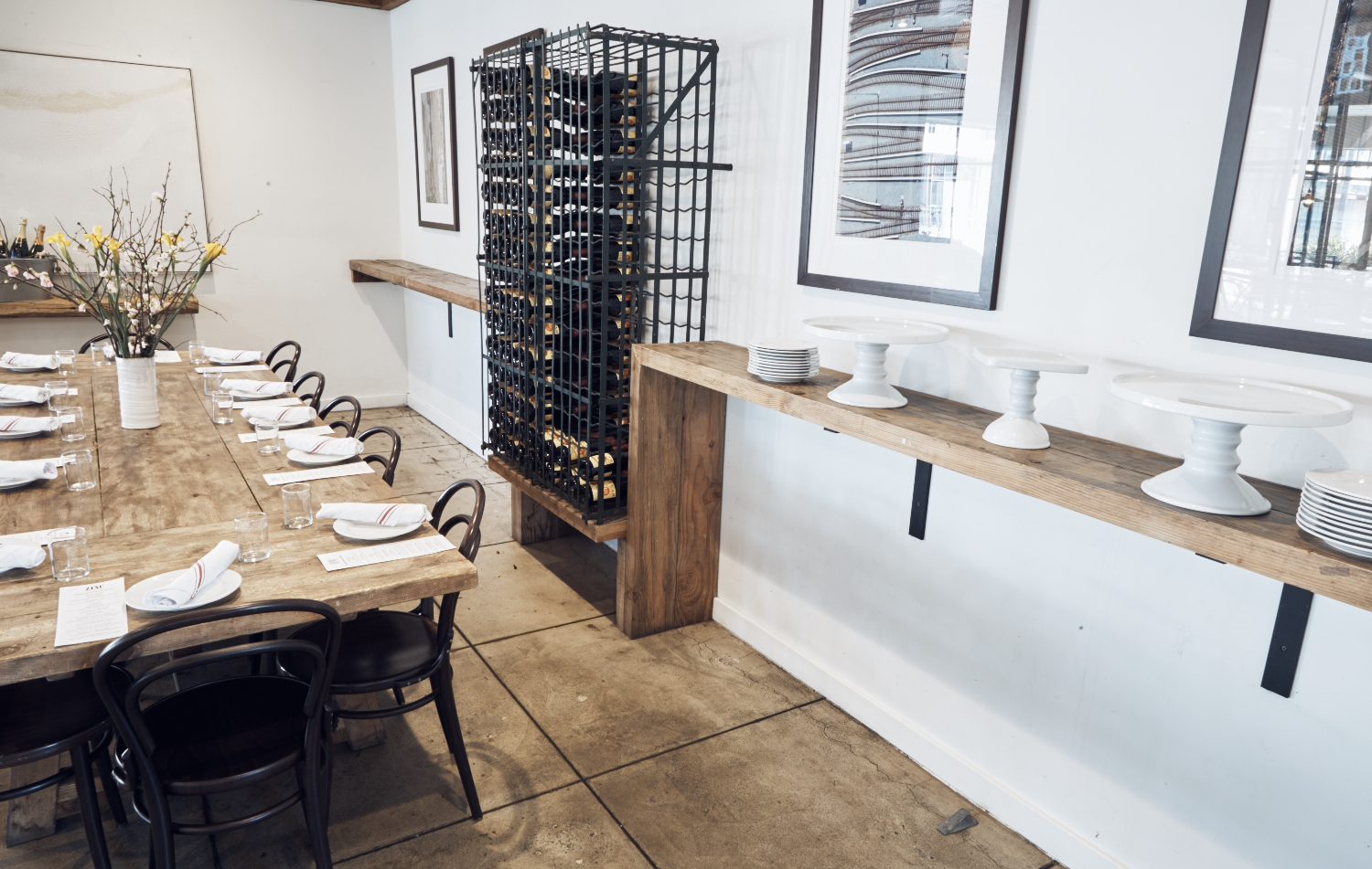 Zinc Cafe & Market Los Angeles private dining, rehearsal dinners