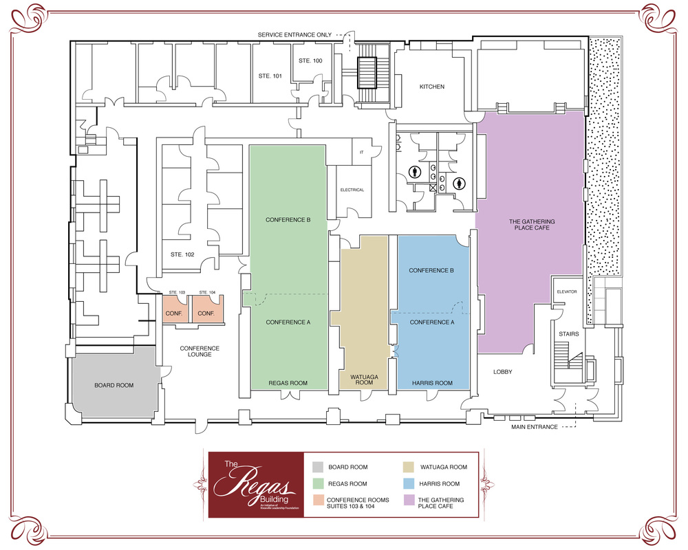 The Regas Building Knoxville private dining, rehearsal dinners