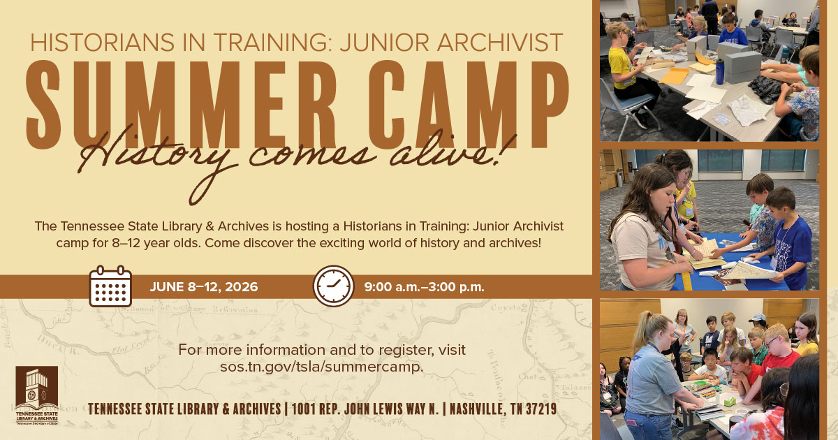 Historians in Training: Junior Archivist Summer Camp