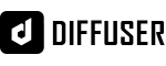 Logo for the website http://diffuser.fm
