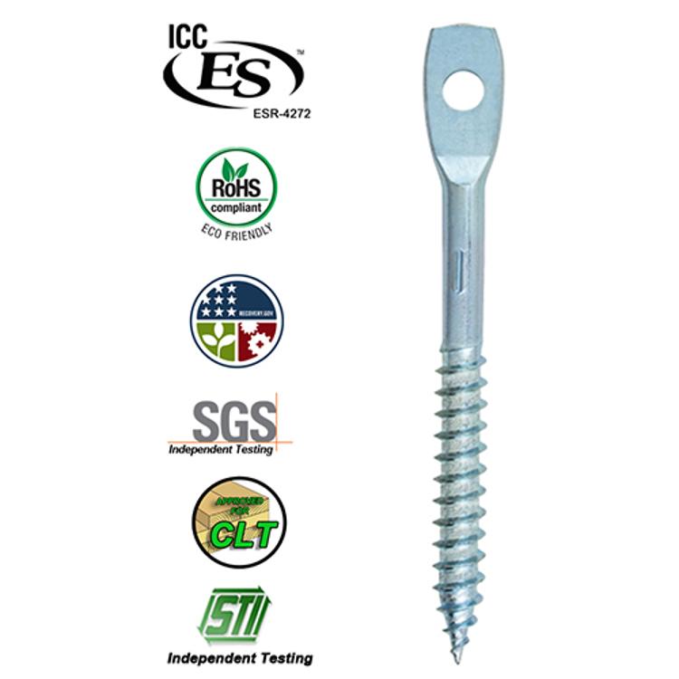 3" Eye Lag Screw for Wood Surfaces [100] at TSW