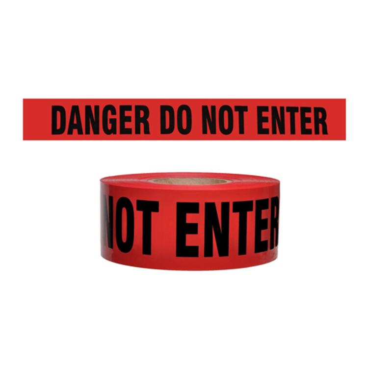 2 Mil Red Danger Do Not Enter Tape 3" X 1000' at TSW