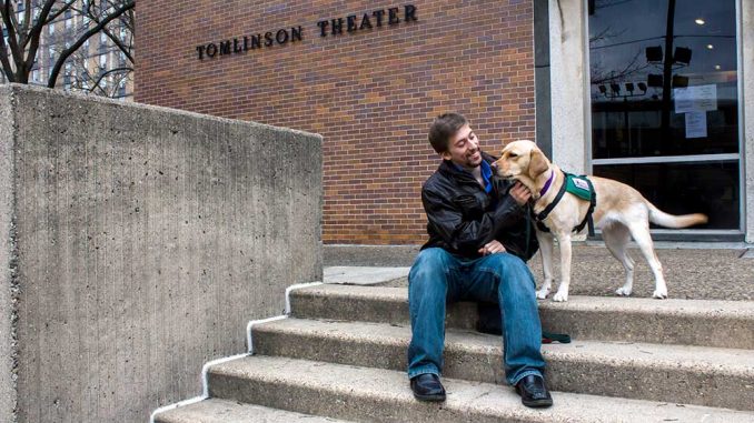 Liar_LuisFernandoRodriguez_01-web Theater major Josh Kachnycz received his service dog, Lavender, to help with his sleep apnea and gain independence. | LUIS FERNANDO RODRIGUEZ