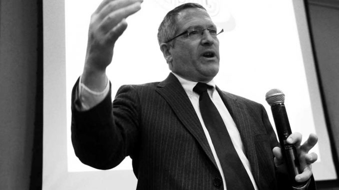 TSG_reimold01bw-WEB President Neil Theobald spoke at the TSG meeting yesterday, Feb. 4. | ABI REIMOLD / TTN