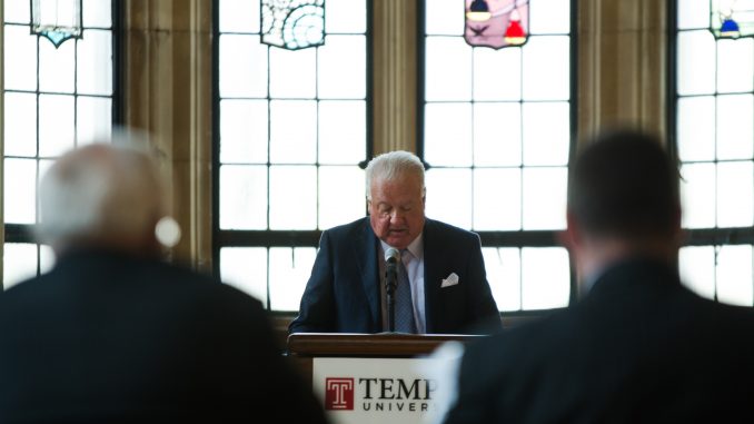 Chairman Patrick O’Connor (center) addresses the Board of Trustees in its March 11 meeting. | Allan Barnes TTN Chairman Patrick O’Connor (center) addresses the Board of Trustees in its March 11 meeting. | Allan Barnes TTN