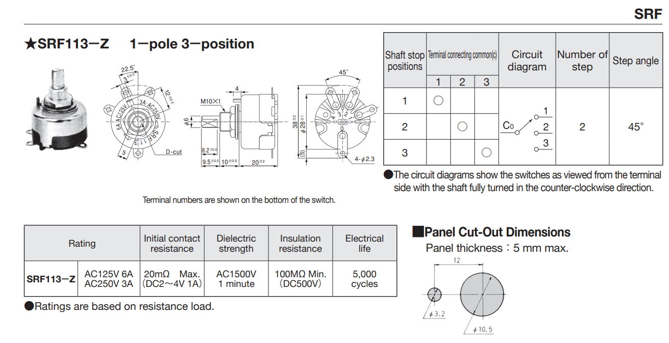 TubeDepot.com | Three Position Rotary Switch