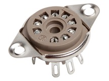 Belton 9 Pin Miniature Chassis Mount Socket, Bottom Mount