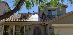 DC Roofing - Repairing a tile roof in Tucson, AZ