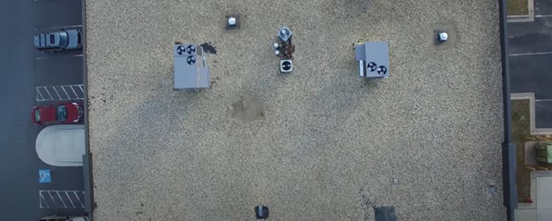 aerial inspection of a commercial roof in Arizona