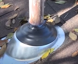 new rubber boot for roof penetration