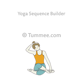 Cow Face Pose Variation Hand On Head Neck Side Stretch ...