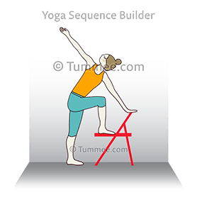 Extended Sage Marichi Pose With Chair Back To Wall Yoga ...