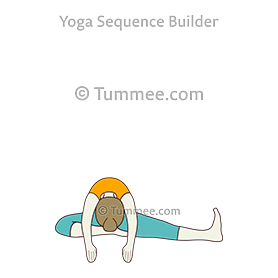 Half Butterfly Pose Variation Forward Bend (Ardha Baddha ...