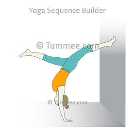 Half Handstand At Wall Yoga | Yoga Sequences, Benefits ...