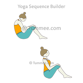 Seated Cat Cow Pose Yoga (Upavistha Bitilasana ...