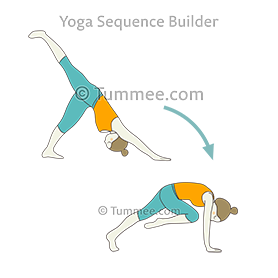 Three Legged Downward Facing Dog Pose Tiger Curl Pose Flow ...