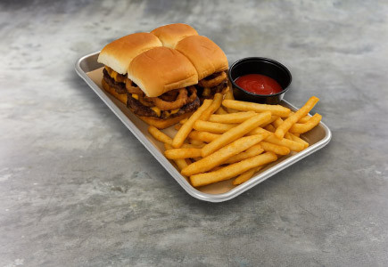 SERVED WITH SEASONED FRIES.