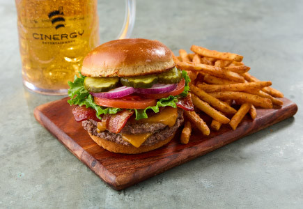 SERVED WITH SEASONED FRIES.