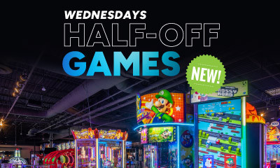 Half Off Games on Wednesdays
