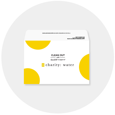 charity:water thredup bag