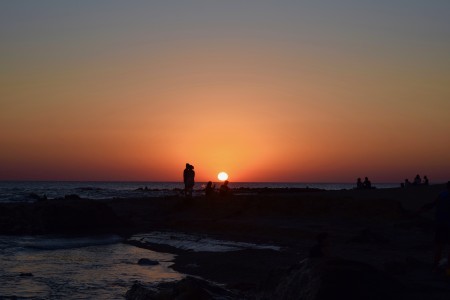 Atardecer en la playa del Faro en La Paloma