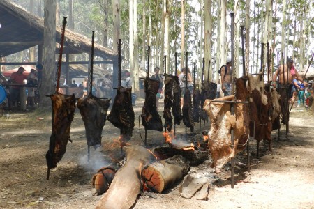 Asado con cuero
