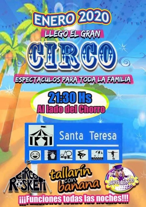 Gran Circo en el Parque Nacional Santa Teresa, con shows para toda la familia durante todo enero