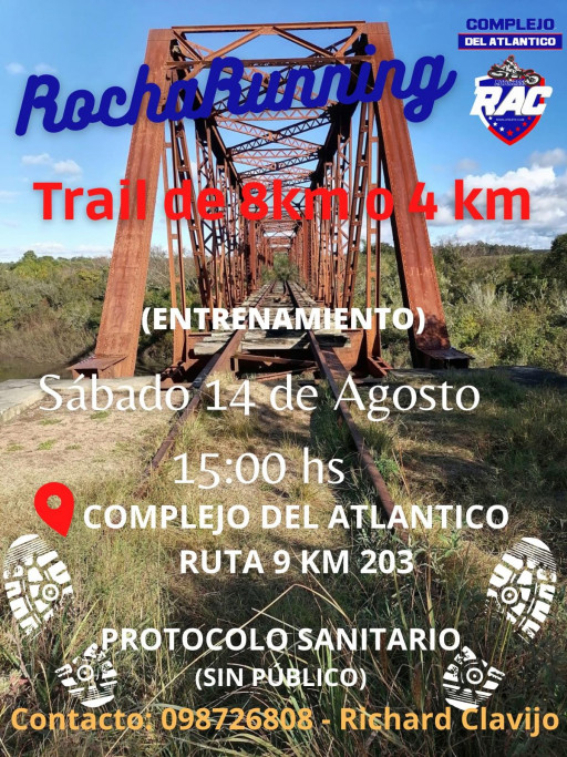Rocha Running Trail, 4K u 8K, corriendo o caminando