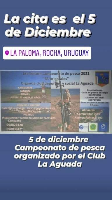 6to Campeonato de Pesca "33 Orientales" en playa Arachania