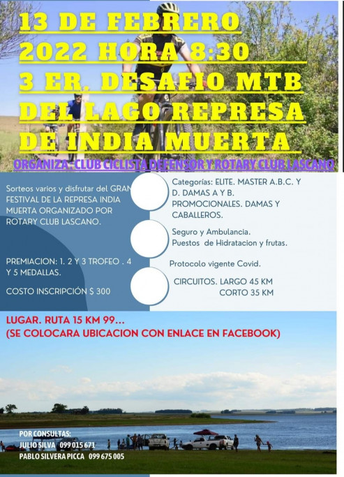 3er Desafío MTB del Lago Represa de India Muerta: 35 K y 45 K