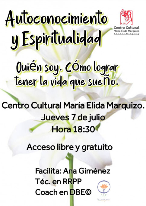 Charla en el Centro Cultural MEM de Rocha: ¿Quién soy? ¿Cómo lograr la vida que sueño?