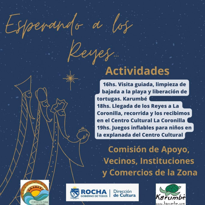 Esperando a los Reyes en La Coronilla, actividades en la playa y juegos infantiles