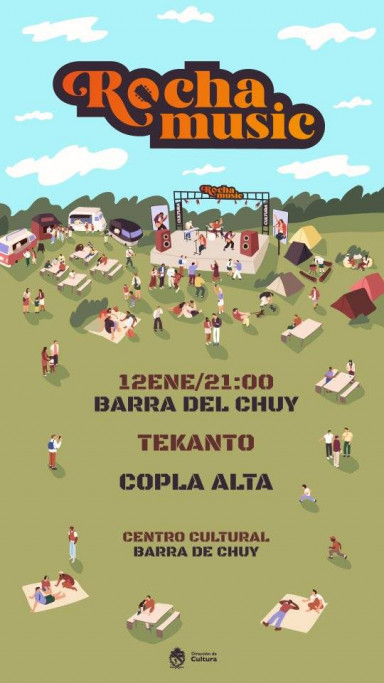 Rocha Music: Tekanto y Copla Alta en vivo en Barra de Chuy, entrada libre