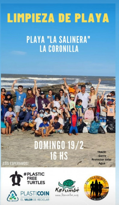 Limpieza de playa La Salinera en La Coronilla. ¡Súmate!