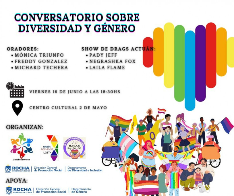 Conversatorio sobre diversidad y género en Castillos: charlas y show de drags