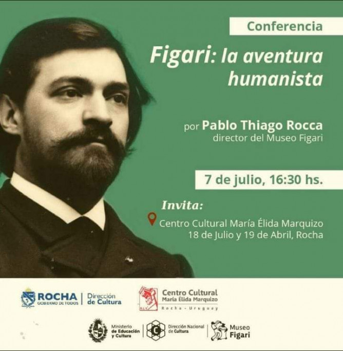 Conferencia "Figari: la aventura humanista", presentada por Pablo Thiago Rocca en Rocha