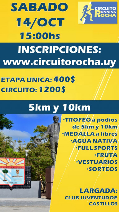 Circuito Running Rocha: 5K y 10K en Castillos