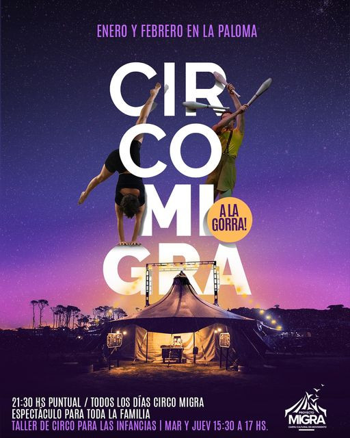 Proyecto Circo Migra en La Paloma: un verano lleno de magia y arte
