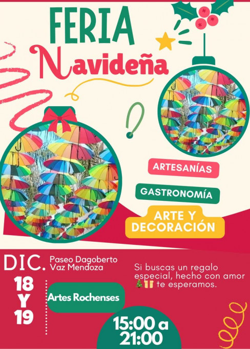 Feria Navideña 2024 en el Paseo Dagoberto Vaz Mendoza de Rocha 