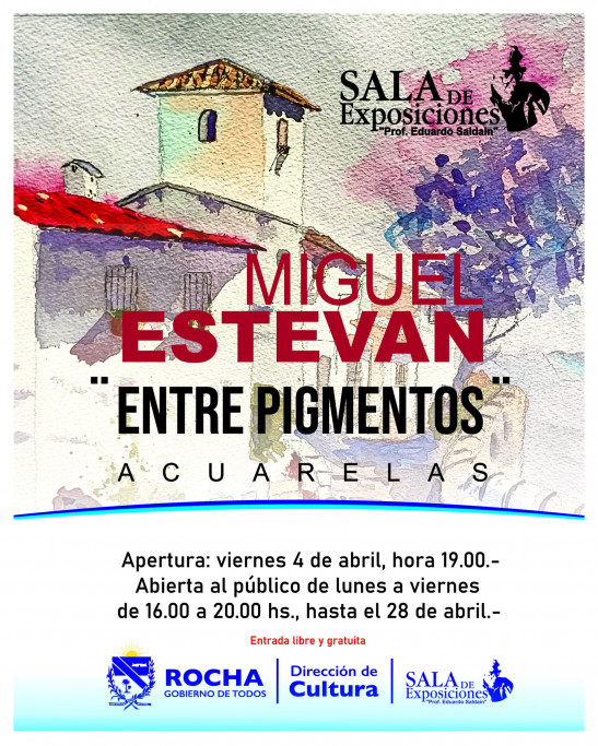 Muestra de acuarelas "Entre Pigmentos" de Miguel Estevan en Rocha