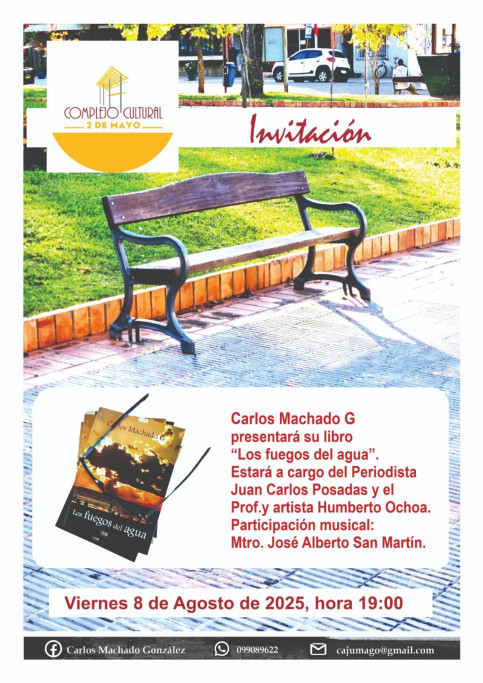 Presentación del Libro "Los fuegos del agua" en Complejo Cultural 2 de Mayo de Castillos